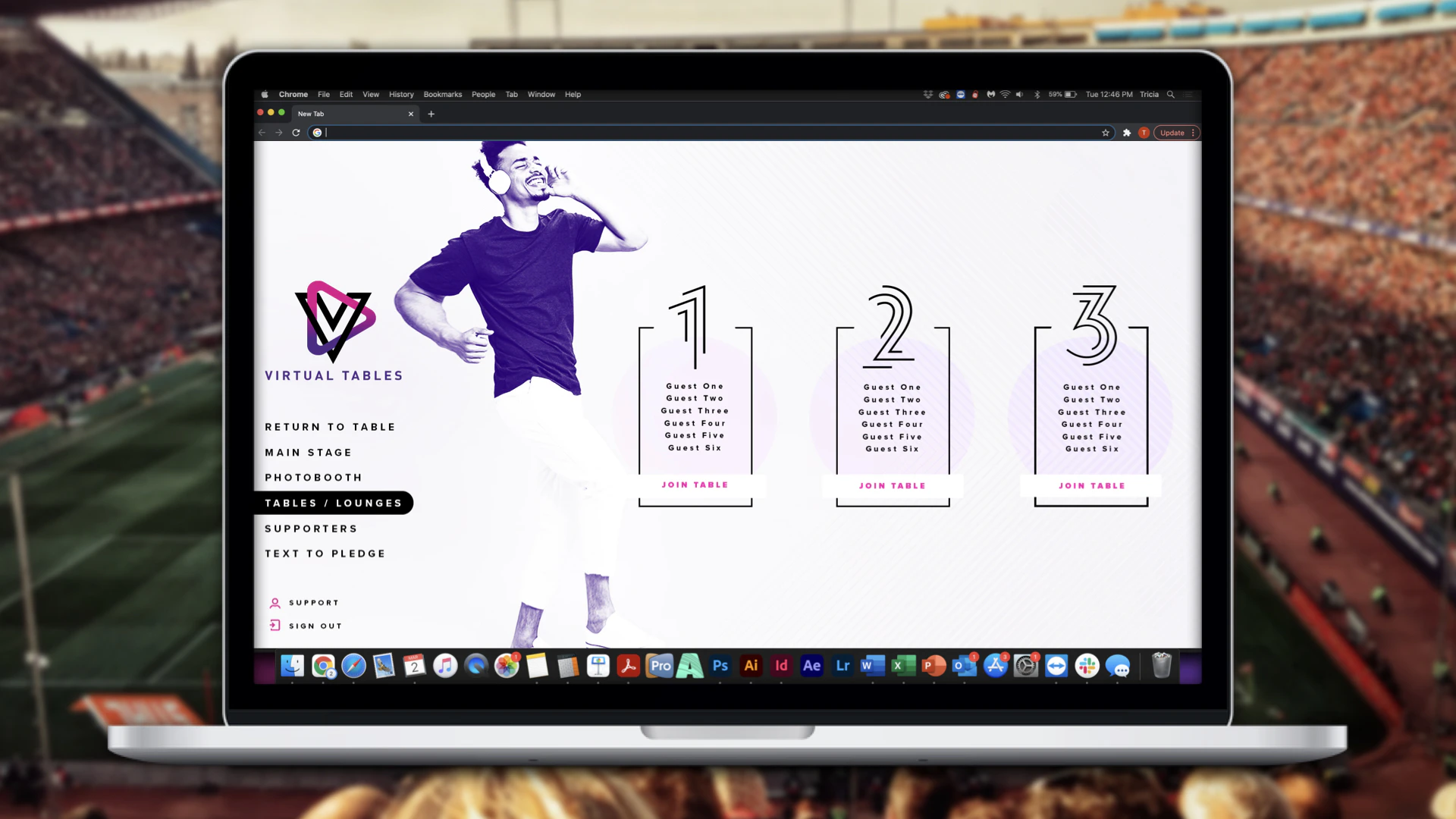 screenshot of Virtual Tables